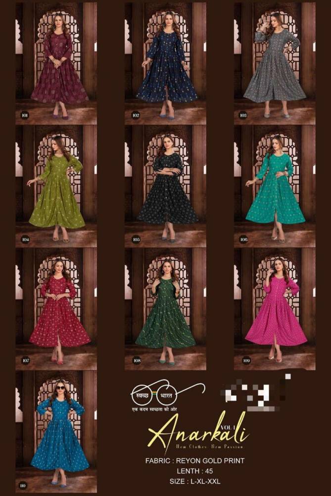 New Anarkali V 1 Regular Wear Wholesale Designer Kurti Collection
